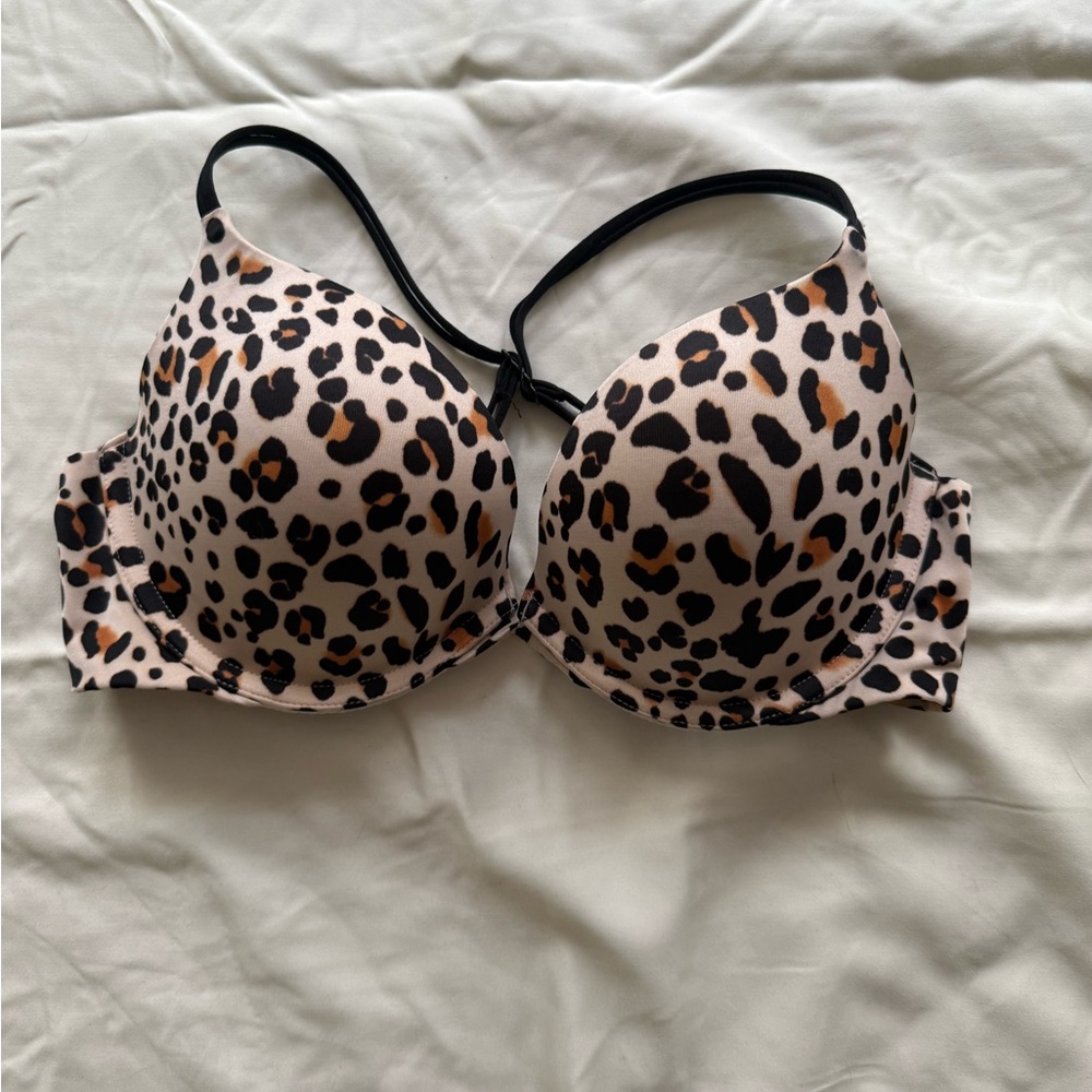Victoria's Secret Leopard Print Bra - Black and Tan